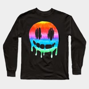 Smiley face metling (rainbow / multicolor) Long Sleeve T-Shirt